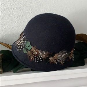 Anthropologie bird feather cloche